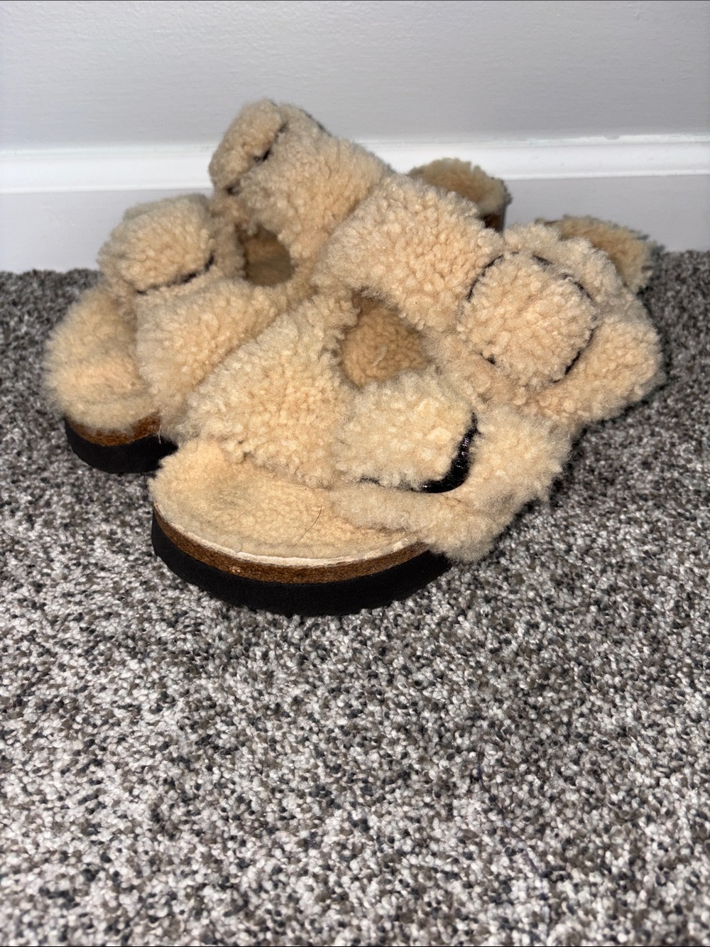 Birkenstock Papillio Arizona Teddy Shearling Sandals